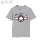 USAAF Roundel “Keep ’Em Flying” 1943 Red Outline - T-Shirt - Pilot gifts - WWII warbird t-shirt
