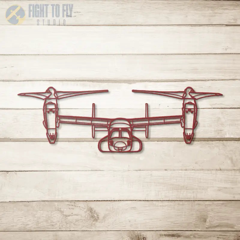 V-22 Front Die Cut Metal Wall Art - Sign - Pilot gifts - WWII warbird t-shirt
