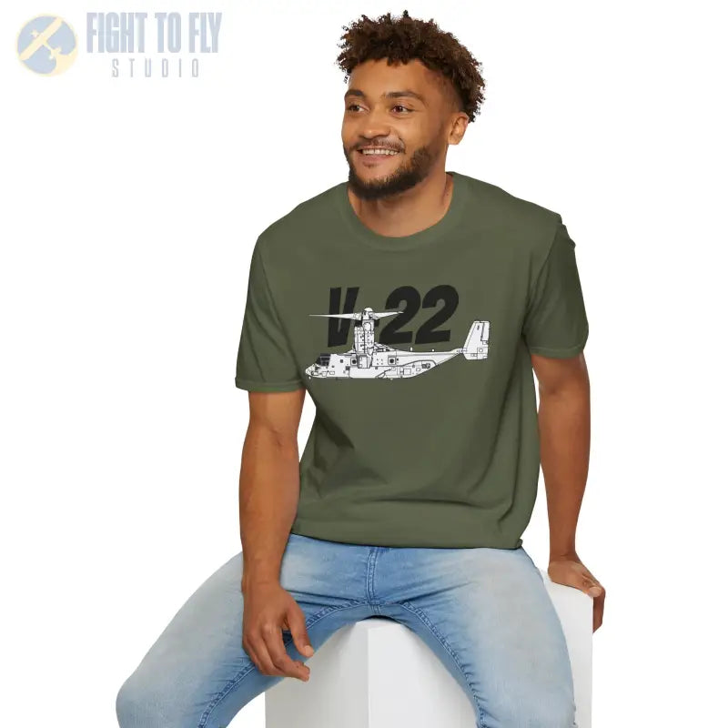 V-22 In Hover Mode T-Shirt – Tiltrotor Aircraft Vertical Flight Tee - Pilot gifts - WWII warbird t-shirt