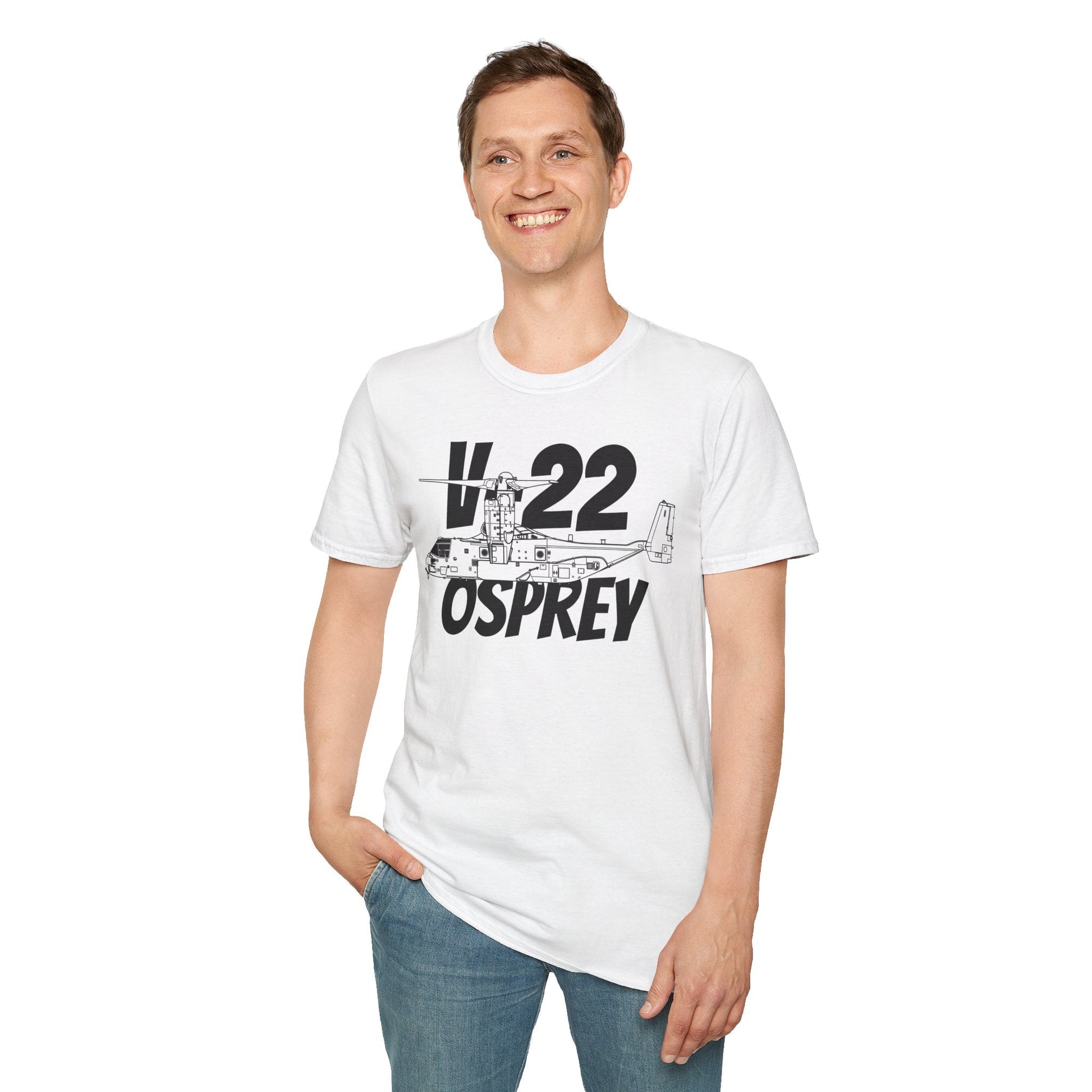 V-22 Osprey In Hover Mode T-Shirt – Tiltrotor Aircraft Vertical Flight Tee - Gifts for pilots - Aviation apparel