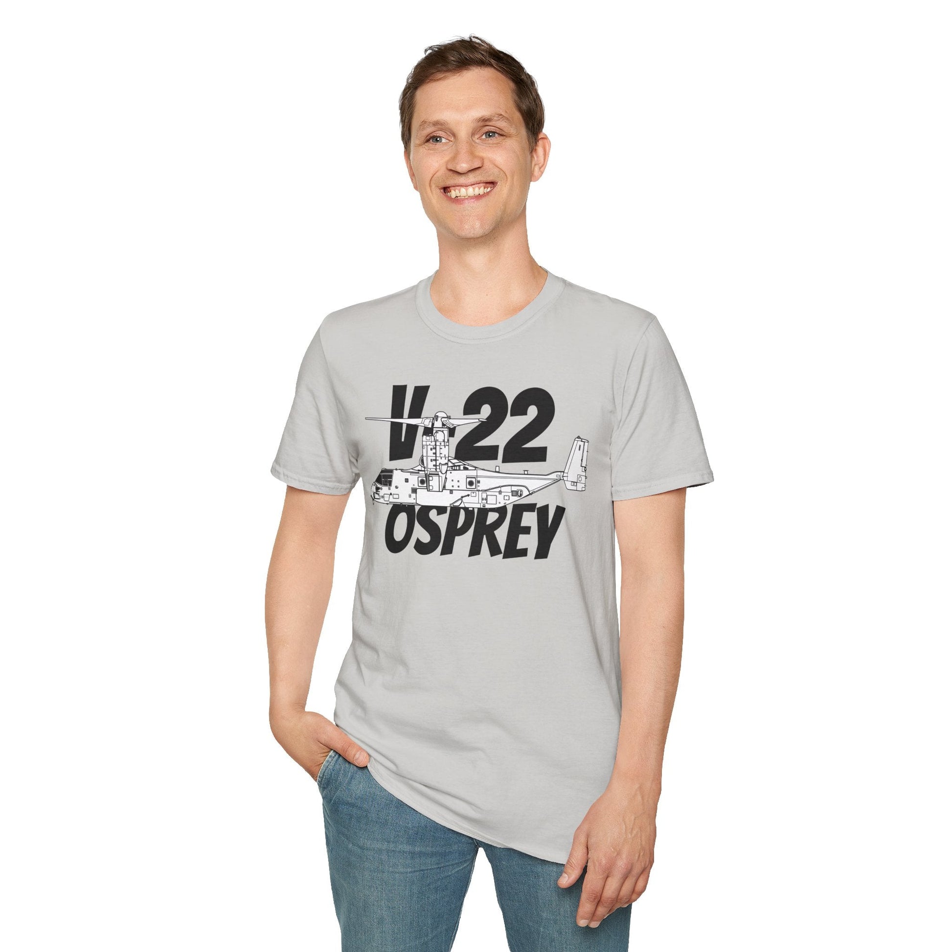 V-22 Osprey In Hover Mode T-Shirt – Tiltrotor Aircraft Vertical Flight Tee - Gifts for pilots - Aviation apparel