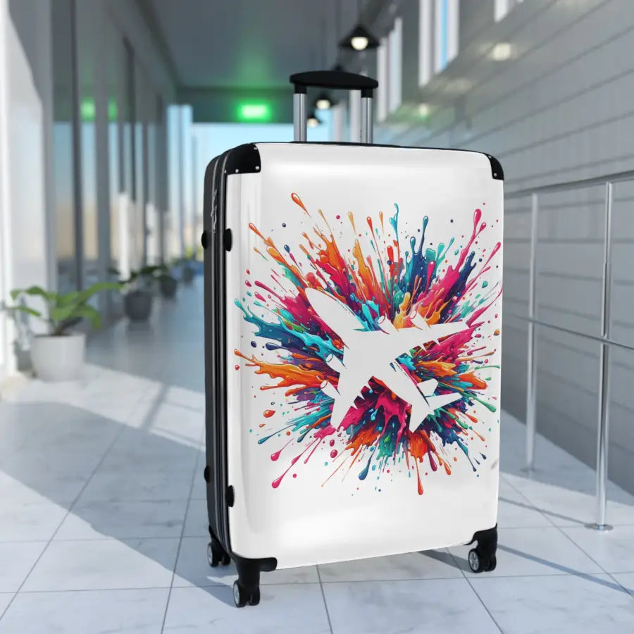 Vibrant Travel Suitcase with Airplane Design - Bags - Pilot gifts - WWII warbird t-shirt