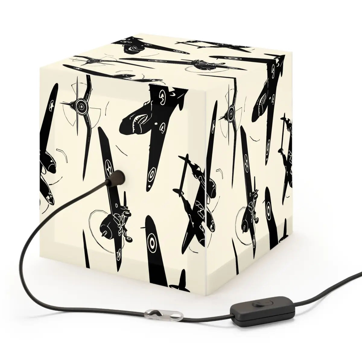 Vintage Airplane Light Cube Lamp - Unique Home Decor - Gifts for pilots - Aviation apparel