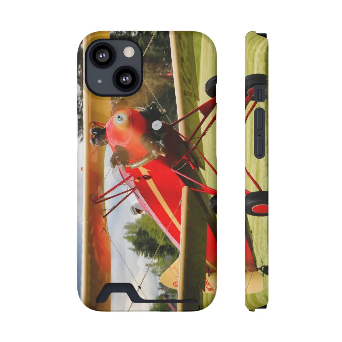Vintage Airplane Phone Case with Card Holder - Aviation Design for Pilots and Enthusiasts - Gifts pilots - apparel