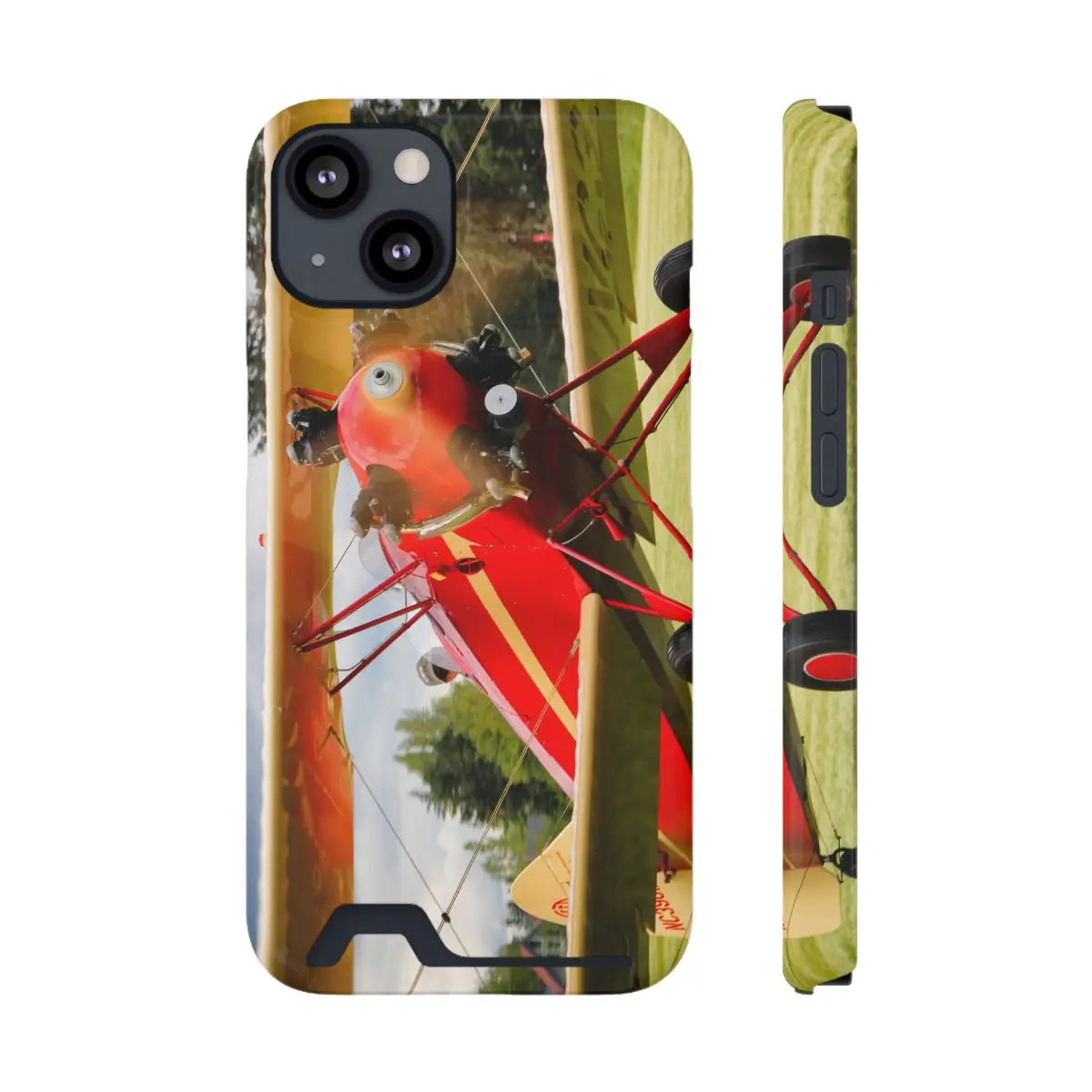 Vintage Airplane Phone Case with Card Holder - Aviation Design for Pilots and Enthusiasts - Gifts pilots - apparel