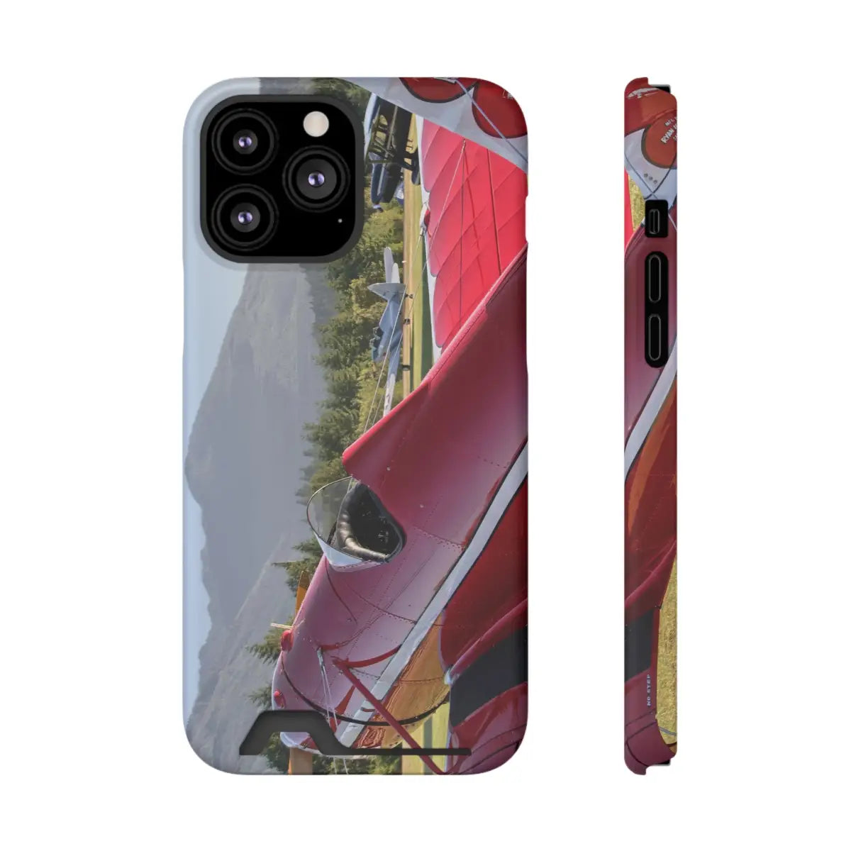 Vintage Airplane Phone Case with Card Holder - Perfect for Aviation Lovers - Gifts pilots - apparel