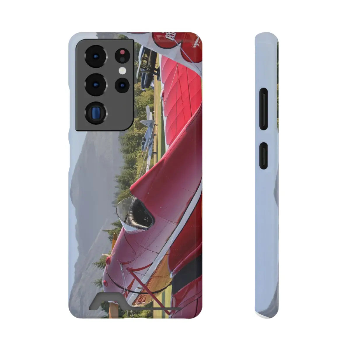 Vintage Airplane Phone Case with Card Holder - Perfect for Aviation Lovers - Gifts pilots - apparel