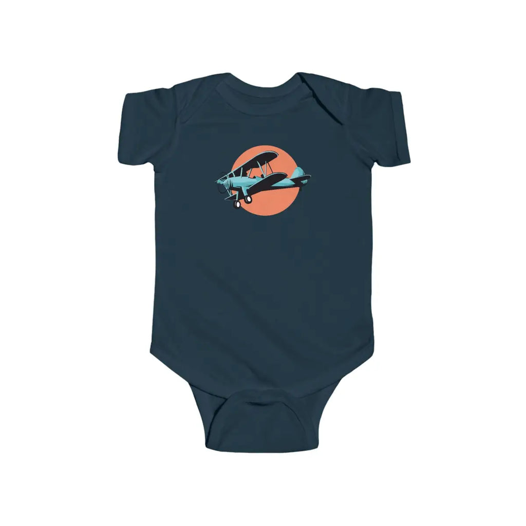Vintage Biplane Baby Bodysuit - Kids clothes - Pilot gifts - WWII warbird t-shirt
