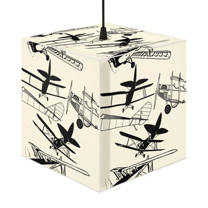 Vintage Biplane Light Cube Lamp - Unique Home Decor - Gifts for pilots - Aviation apparel