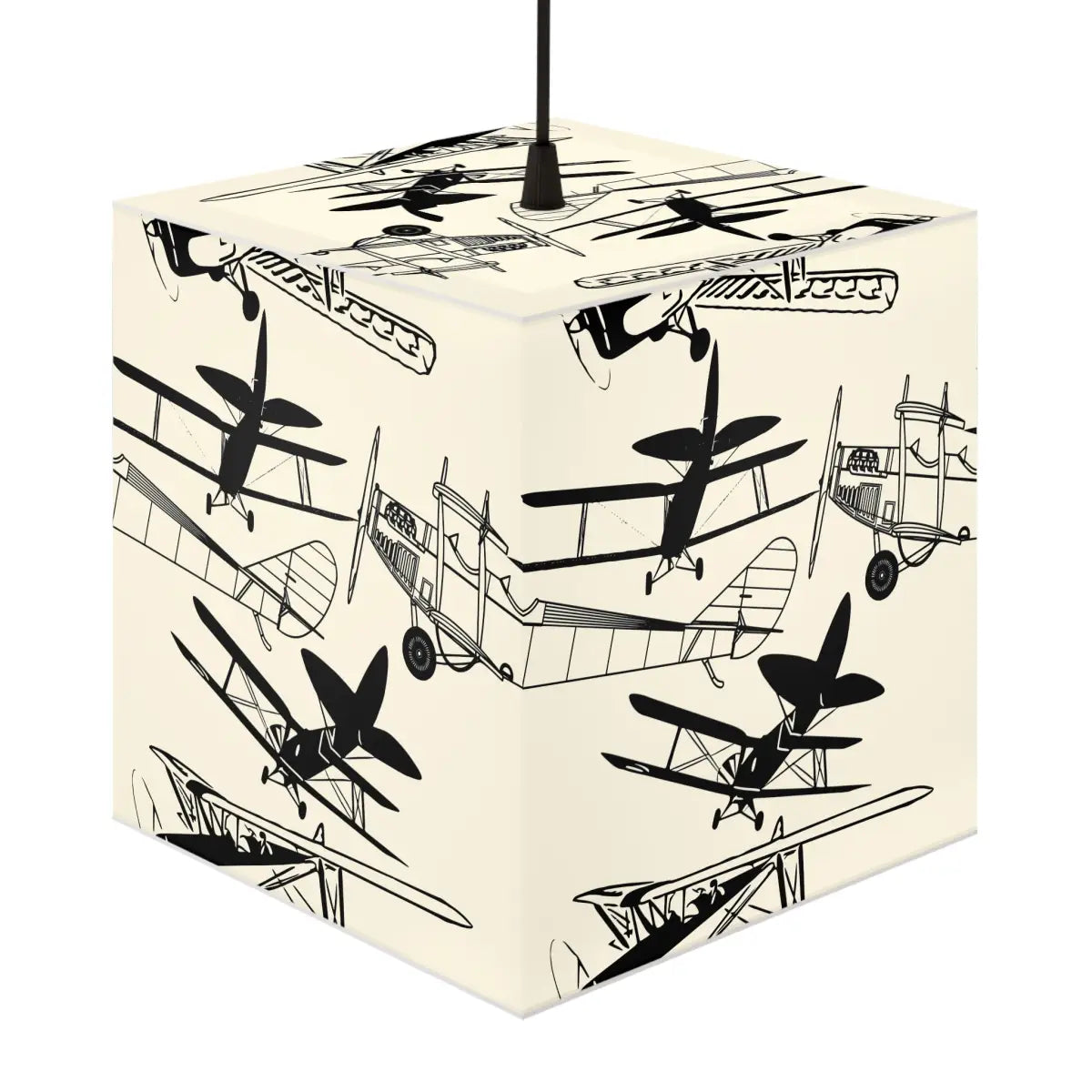 Vintage Biplane Light Cube Lamp - Unique Home Decor - Gifts for pilots - Aviation apparel