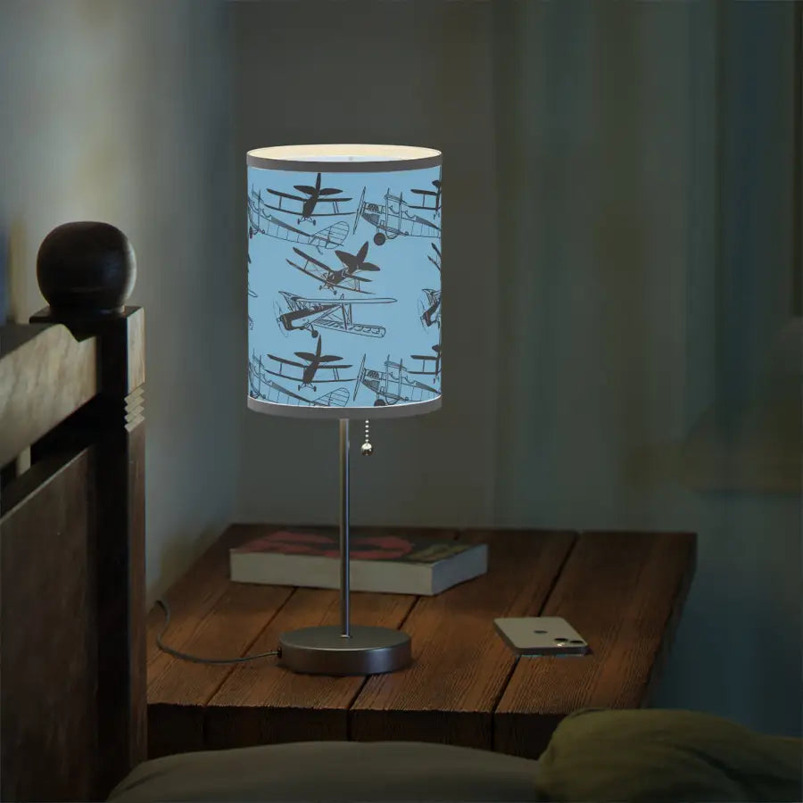 Vintage Biplanes Silhouette Table Lamp - Modern Home Decor - Gifts for pilots - Aviation apparel