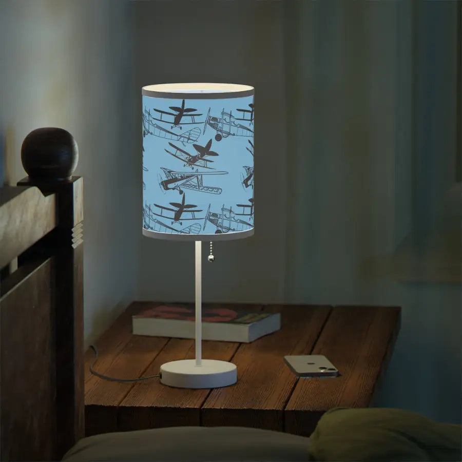 Vintage Biplanes Silhouette Table Lamp - Modern Home Decor - Gifts for pilots - Aviation apparel