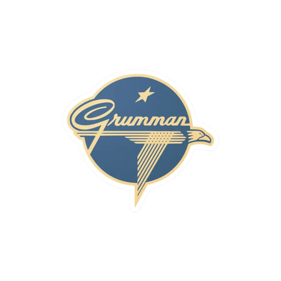 Vintage Grumman Kiss-Cut Vinyl Decal - Paper products - Pilot gifts - WWII warbird t-shirt
