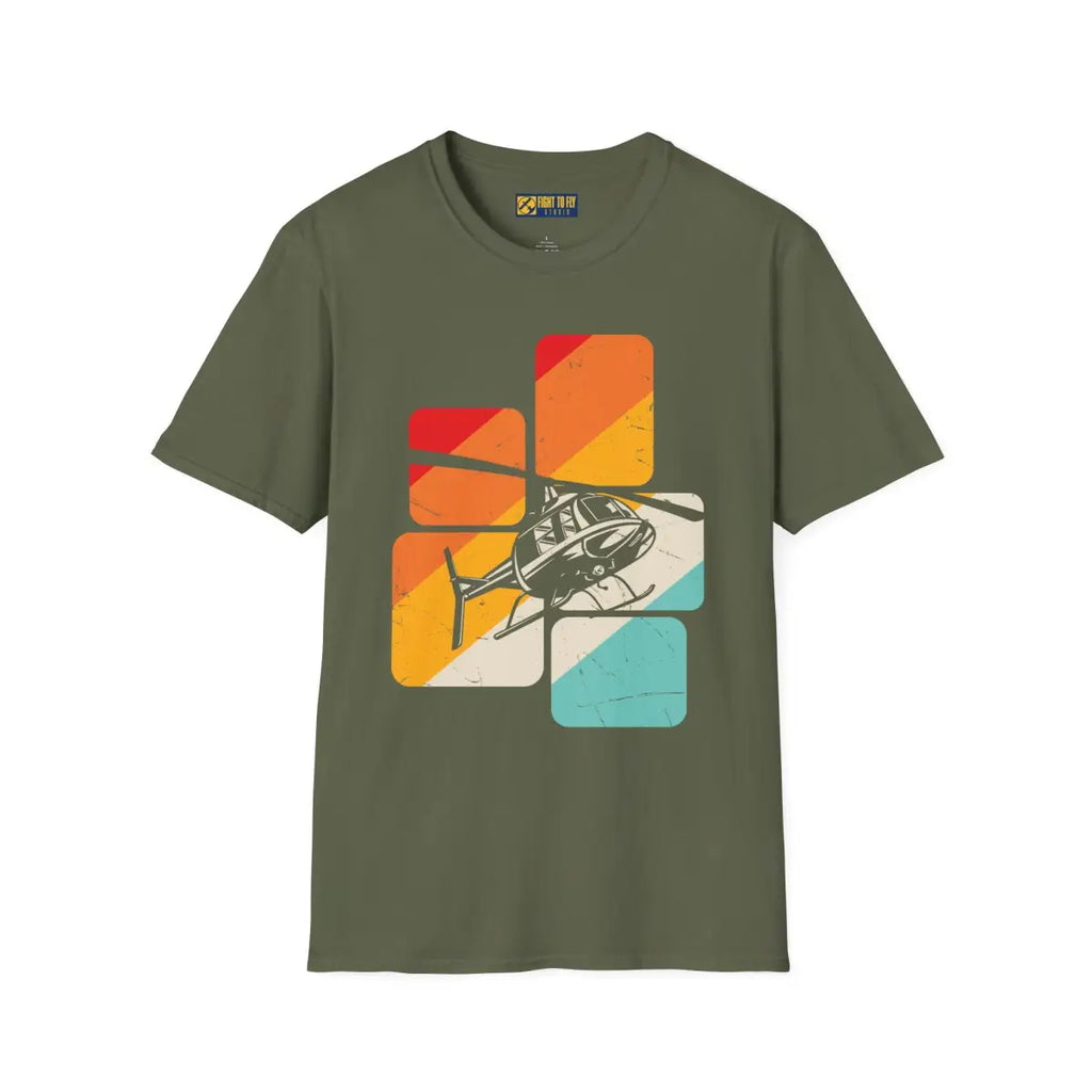 Vintage Helicopter Graphic T-shirt - T-Shirt - Pilot gifts - WWII warbird t-shirt