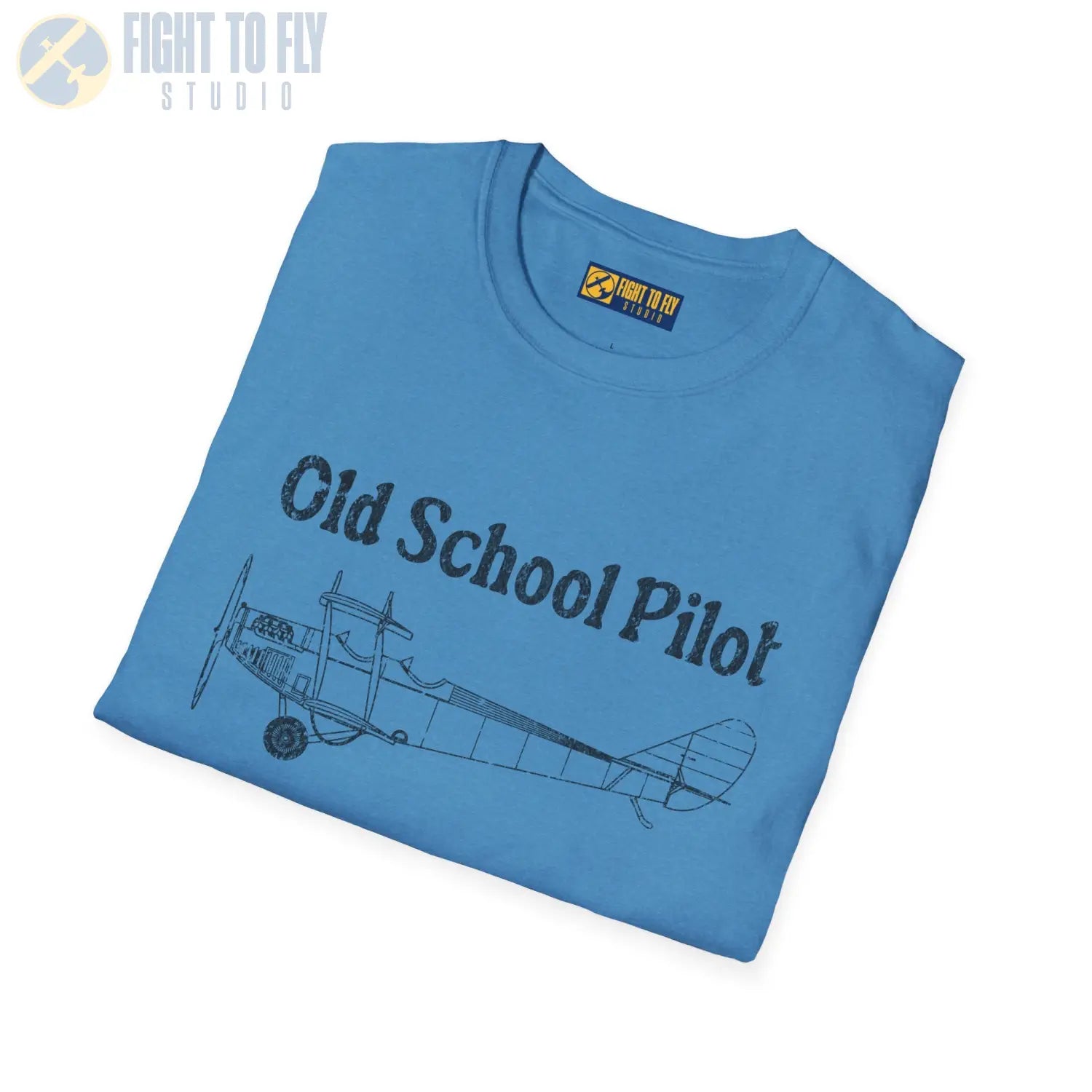 Vintage Old School Pilot - T-Shirt - gifts - WWII warbird t-shirt