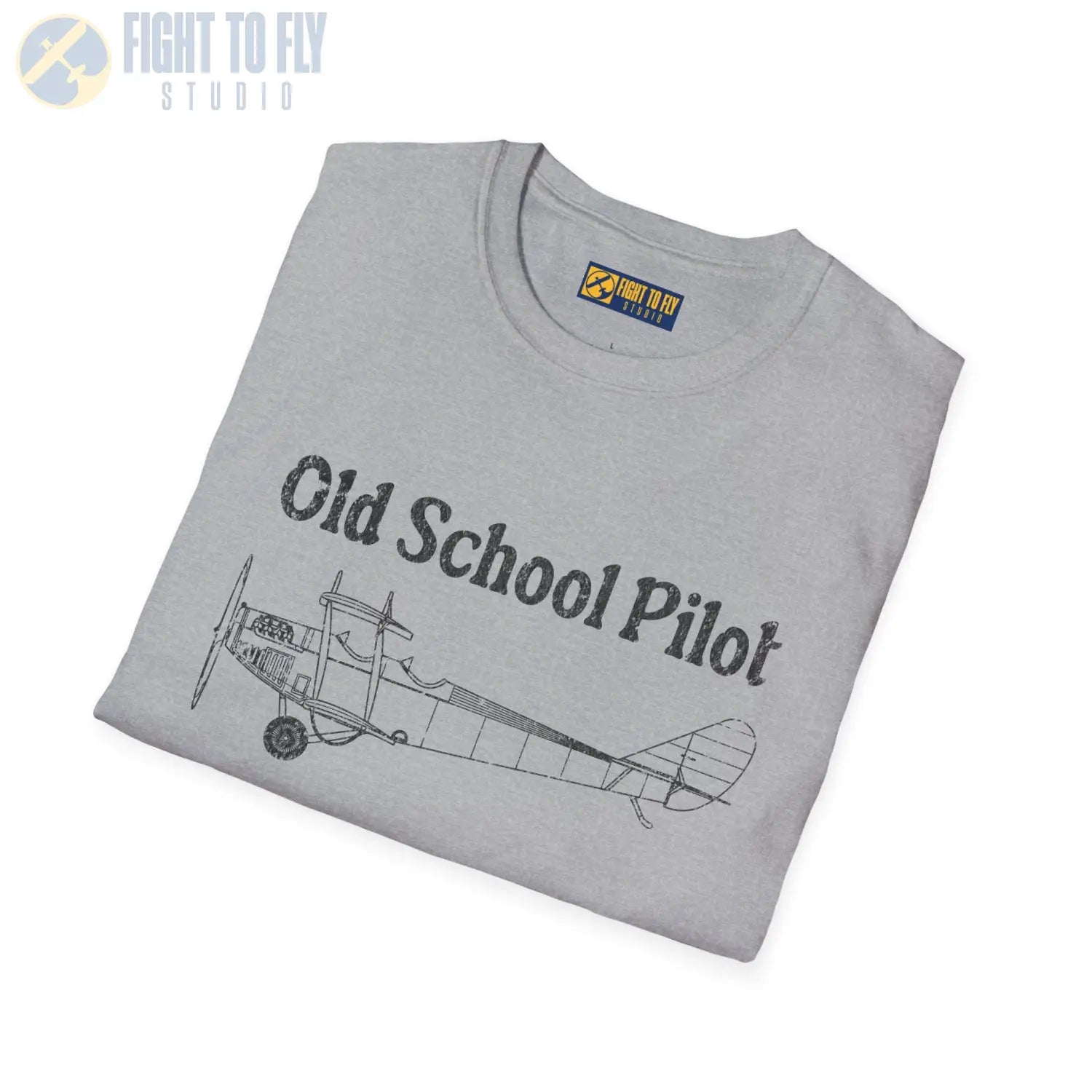 Vintage Old School Pilot - T-Shirt - gifts - WWII warbird t-shirt