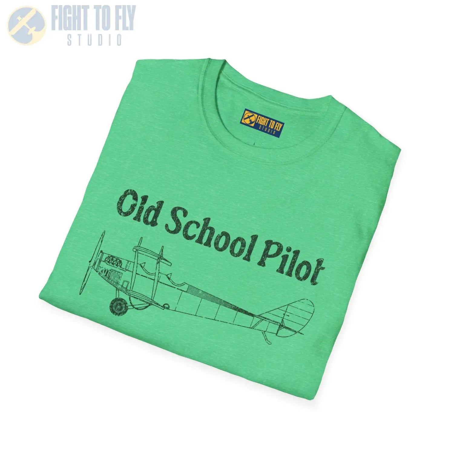 Vintage Old School Pilot - T-Shirt - gifts - WWII warbird t-shirt