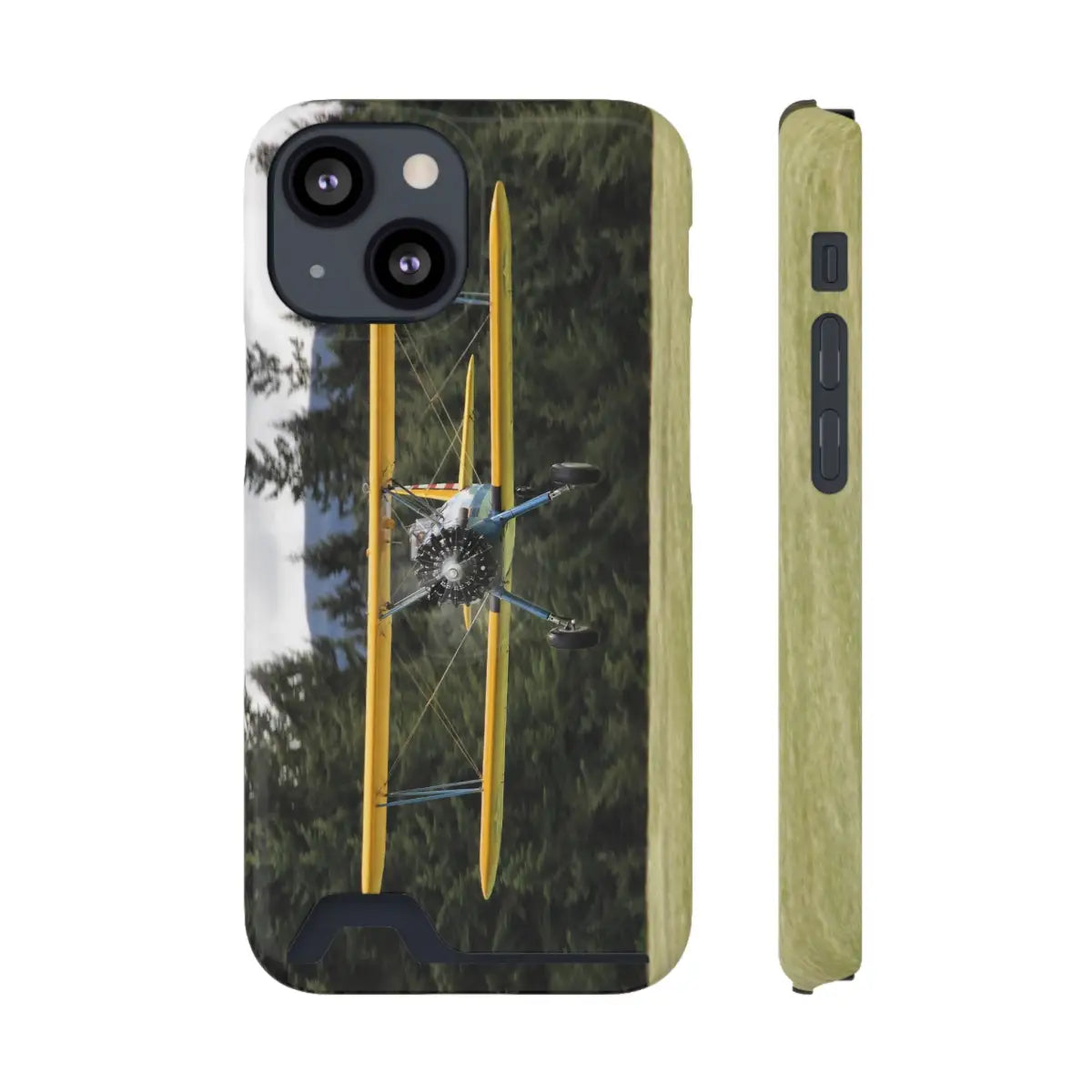 Vintage Stearman Biplane Phone Case with Card Holder - Perfect Gift for Aviation Enthusiasts - Gifts pilots - apparel