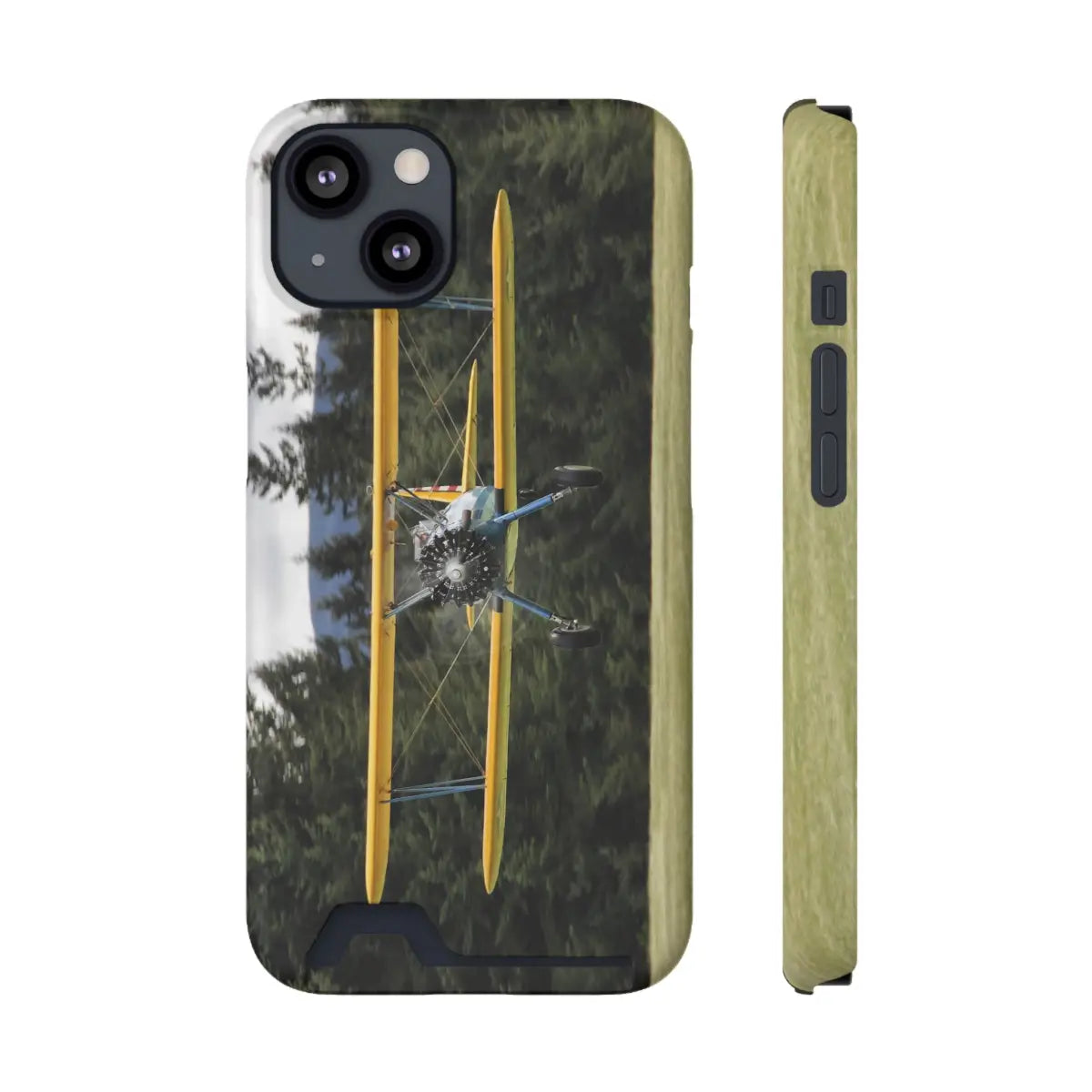 Vintage Stearman Biplane Phone Case with Card Holder - Perfect Gift for Aviation Enthusiasts - Gifts pilots - apparel