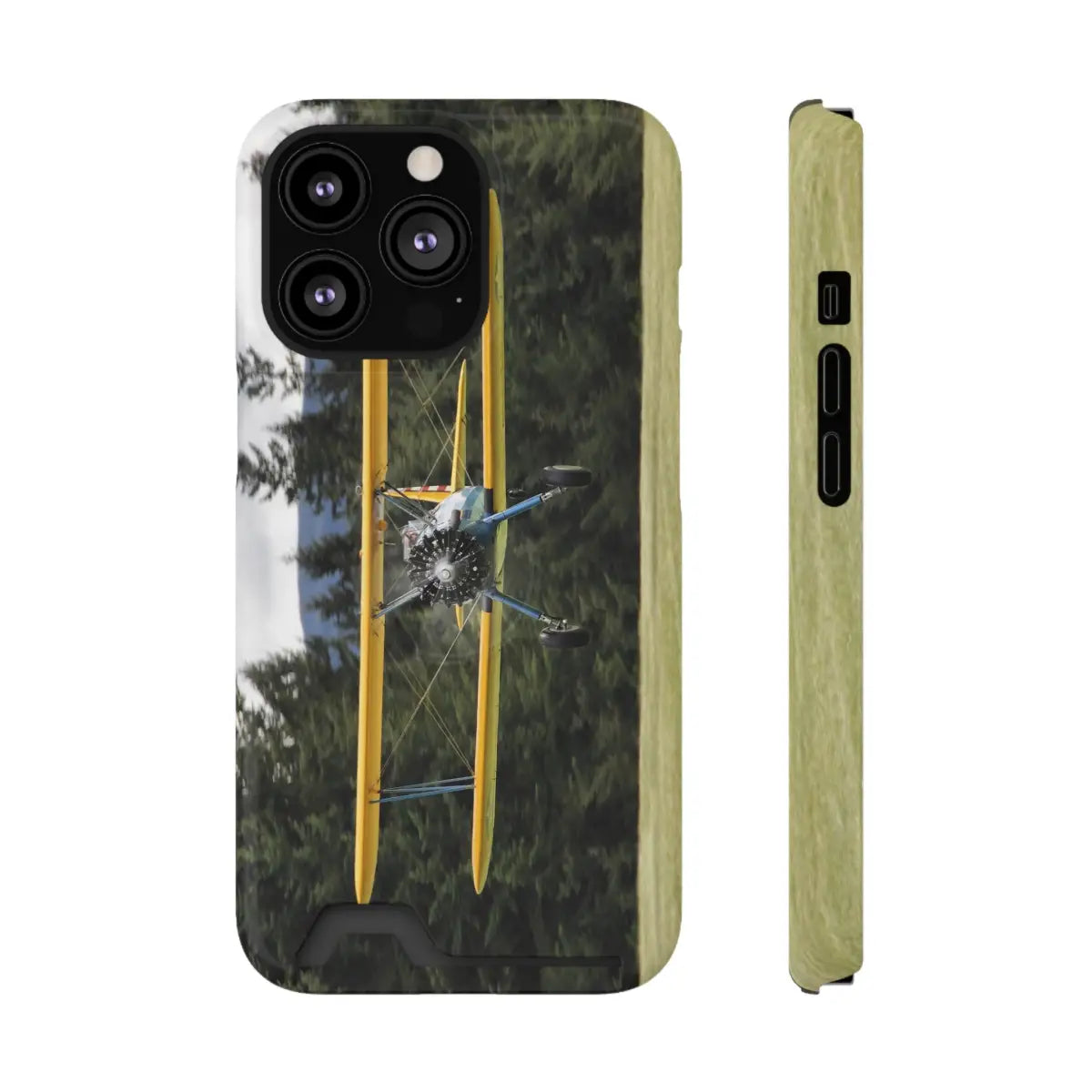 Vintage Stearman Biplane Phone Case with Card Holder - Perfect Gift for Aviation Enthusiasts - Gifts pilots - apparel
