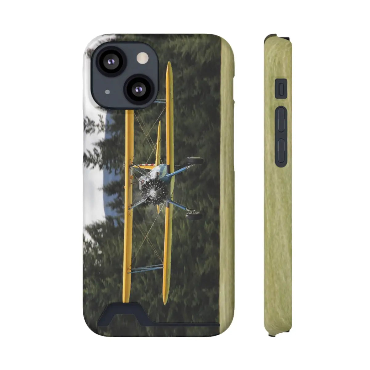 Vintage Stearman Biplane Phone Case with Card Holder - Perfect Gift for Aviation Enthusiasts - Gifts pilots - apparel
