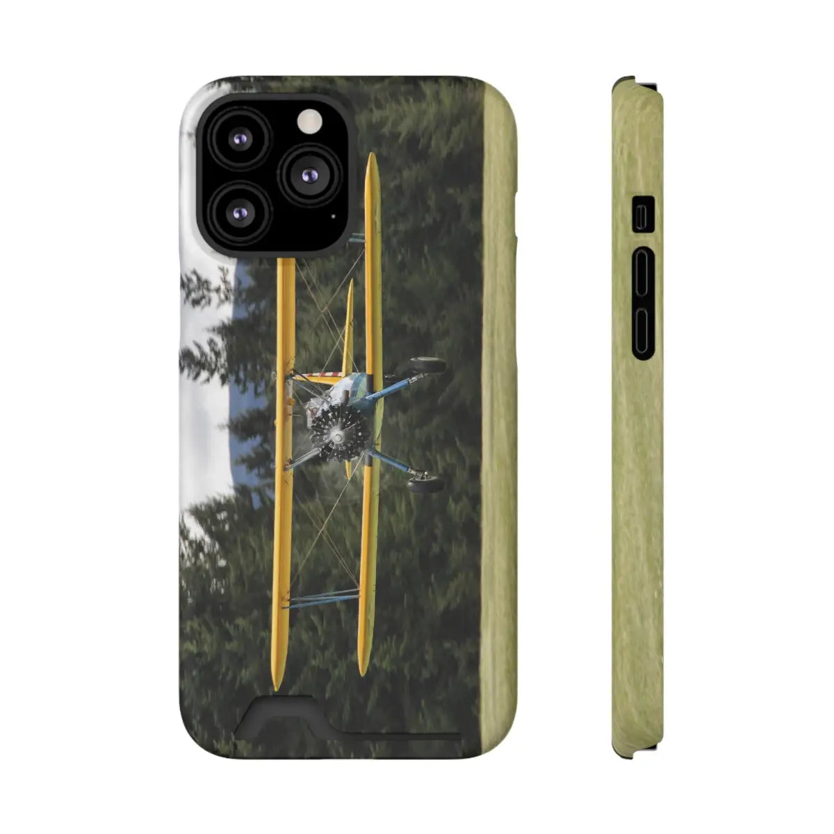 Vintage Stearman Biplane Phone Case with Card Holder - Perfect Gift for Aviation Enthusiasts - Gifts pilots - apparel