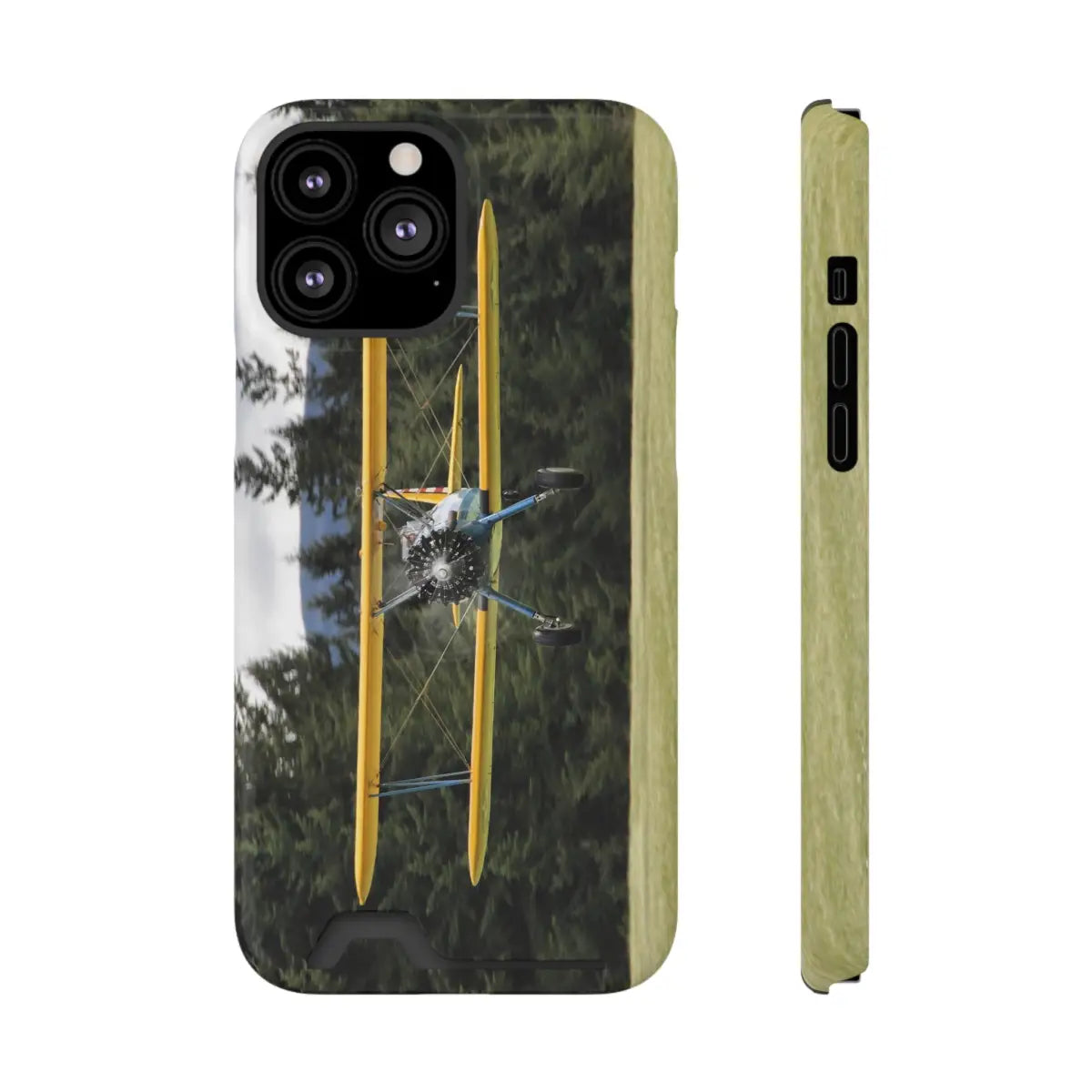 Vintage Stearman Biplane Phone Case with Card Holder - Perfect Gift for Aviation Enthusiasts - Gifts pilots - apparel