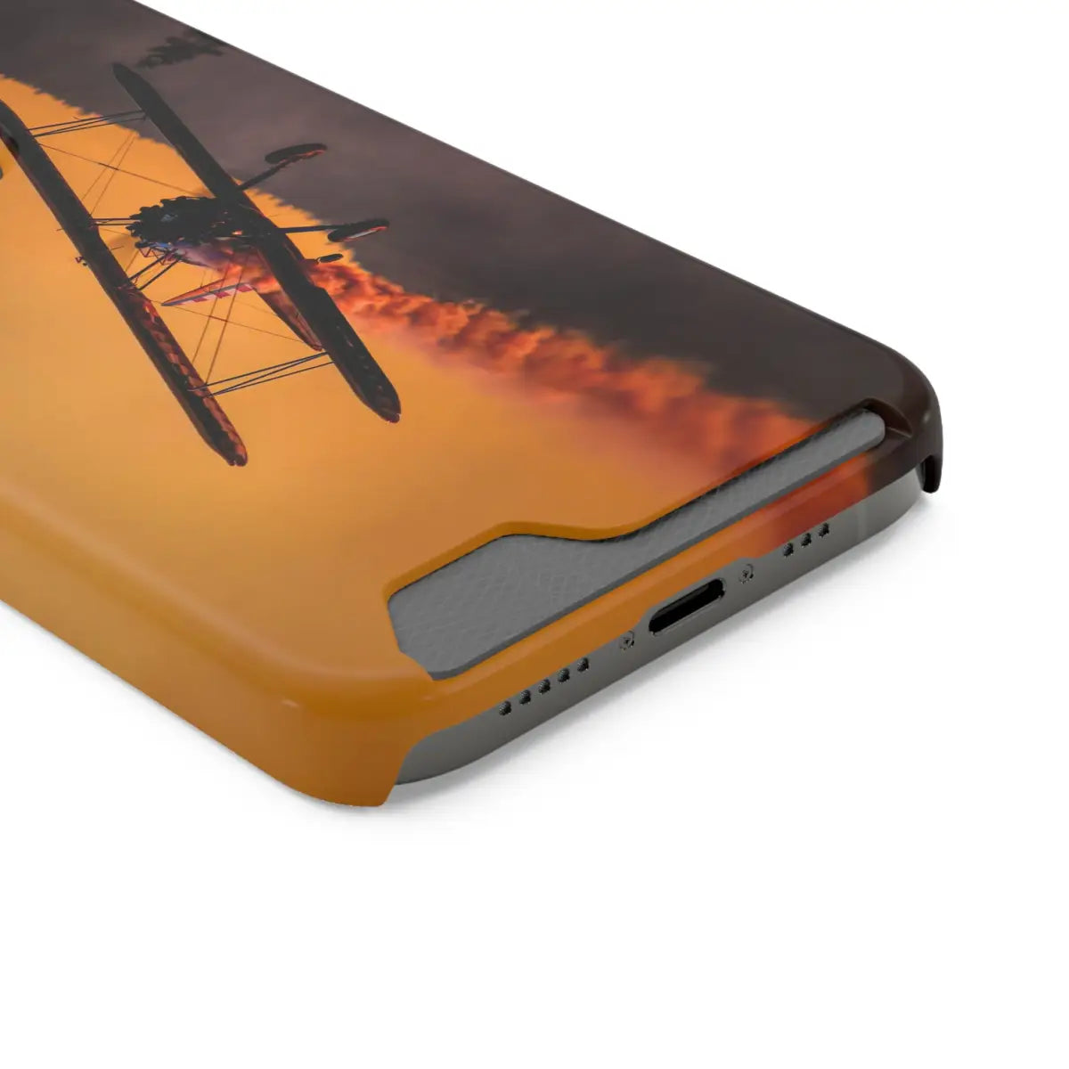 Vintage Sunset Steareman Aviation Phone Case with Card Holder - Perfect for Pilots and Travel Enthusiasts - Gifts