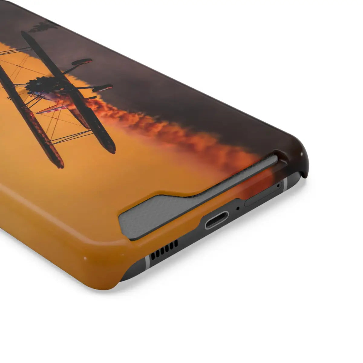 Vintage Sunset Steareman Aviation Phone Case with Card Holder - Perfect for Pilots and Travel Enthusiasts - Gifts