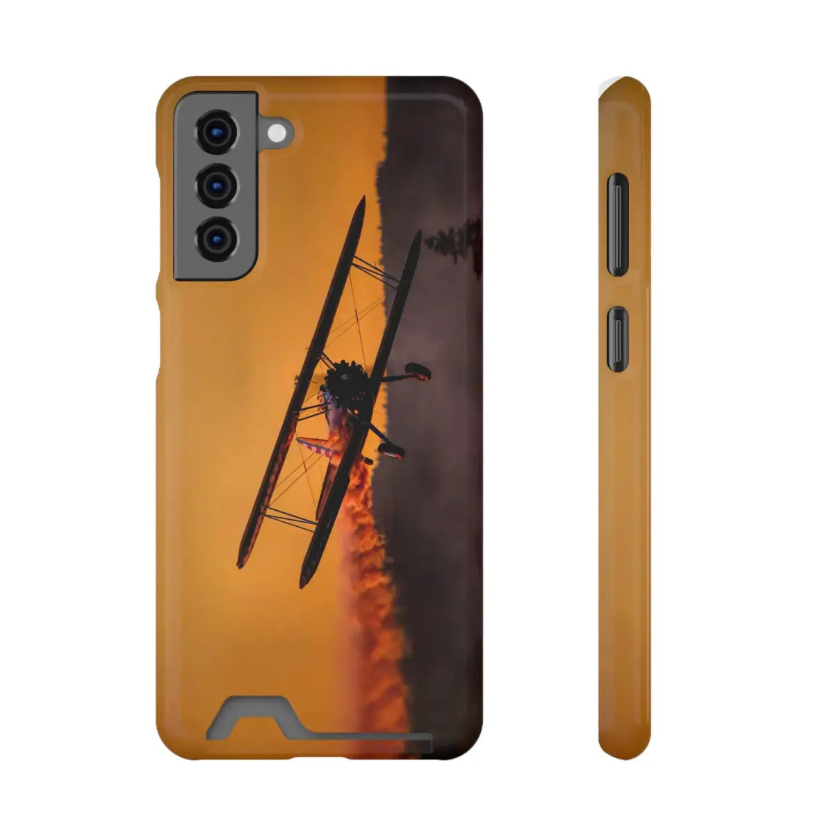 Vintage Sunset Steareman Aviation Phone Case with Card Holder - Perfect for Pilots and Travel Enthusiasts - Gifts