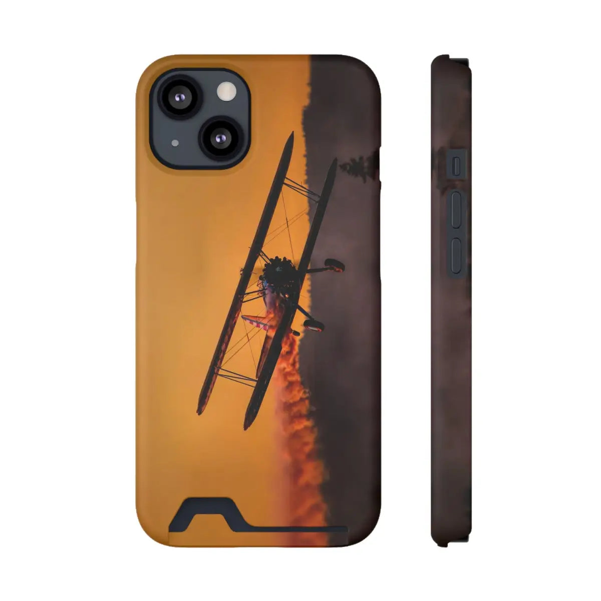 Vintage Sunset Steareman Aviation Phone Case with Card Holder - Perfect for Pilots and Travel Enthusiasts - Gifts