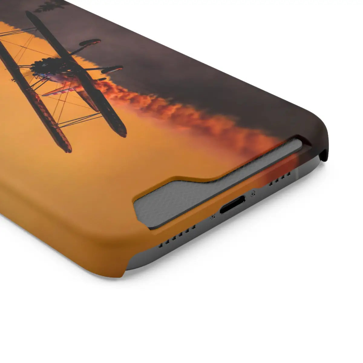 Vintage Sunset Steareman Aviation Phone Case with Card Holder - Perfect for Pilots and Travel Enthusiasts - Gifts