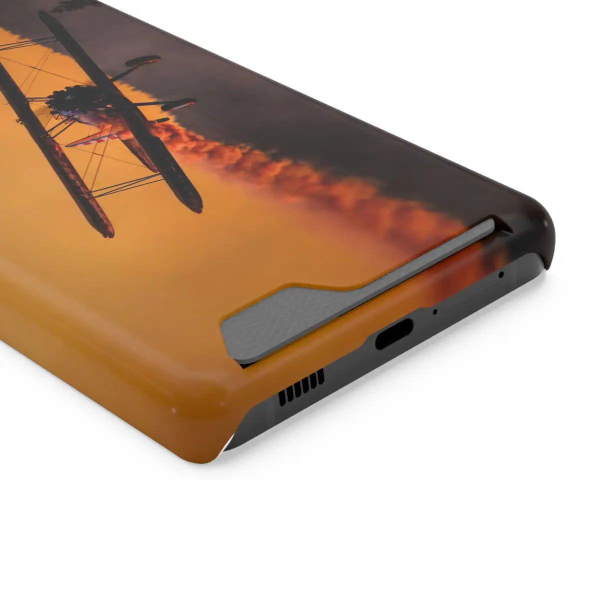 Vintage Sunset Steareman Aviation Phone Case with Card Holder - Perfect for Pilots and Travel Enthusiasts - Gifts