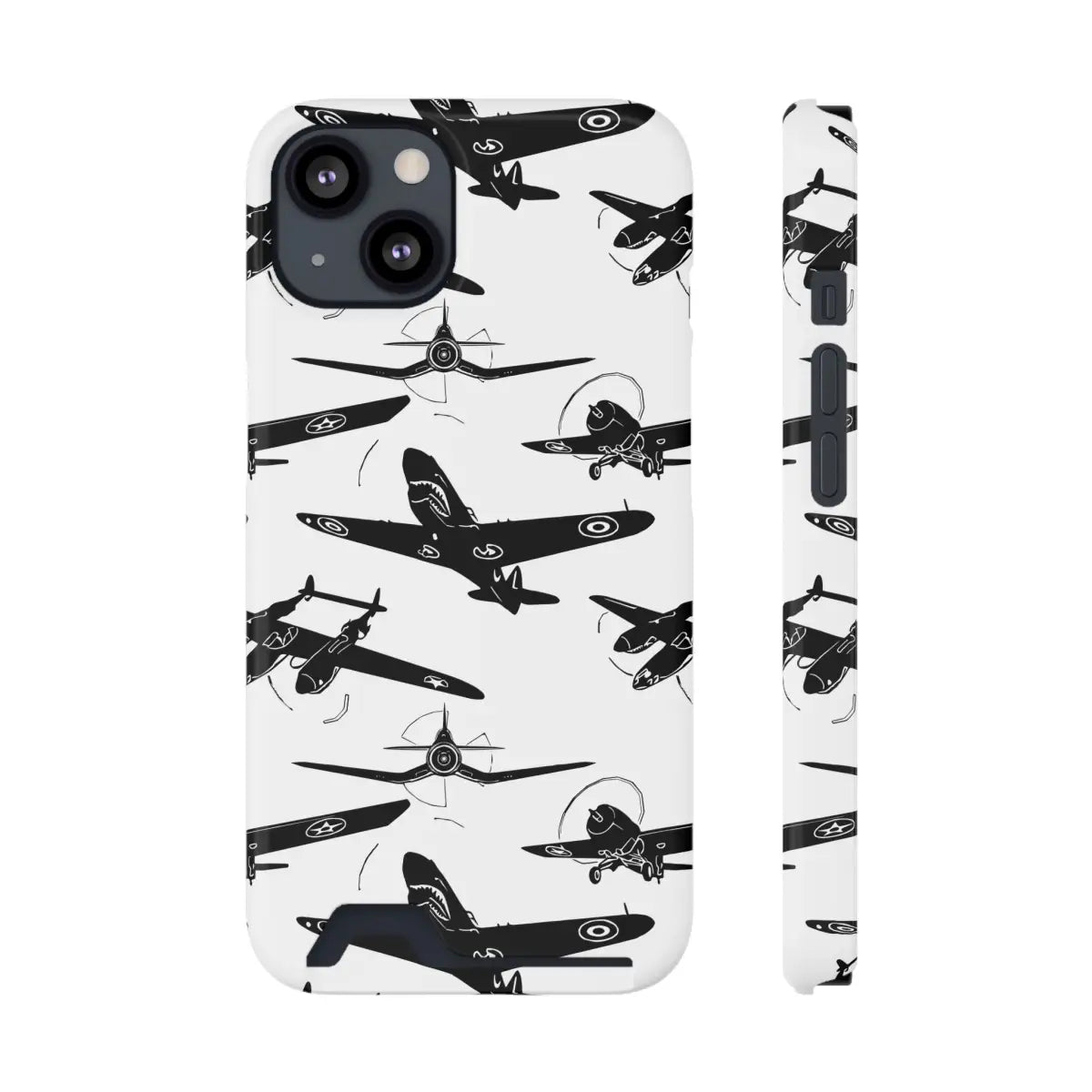 Vintage Warbird Airplane Phone Case with Card Holder - Perfect for Aviation Lovers - Gifts pilots - apparel