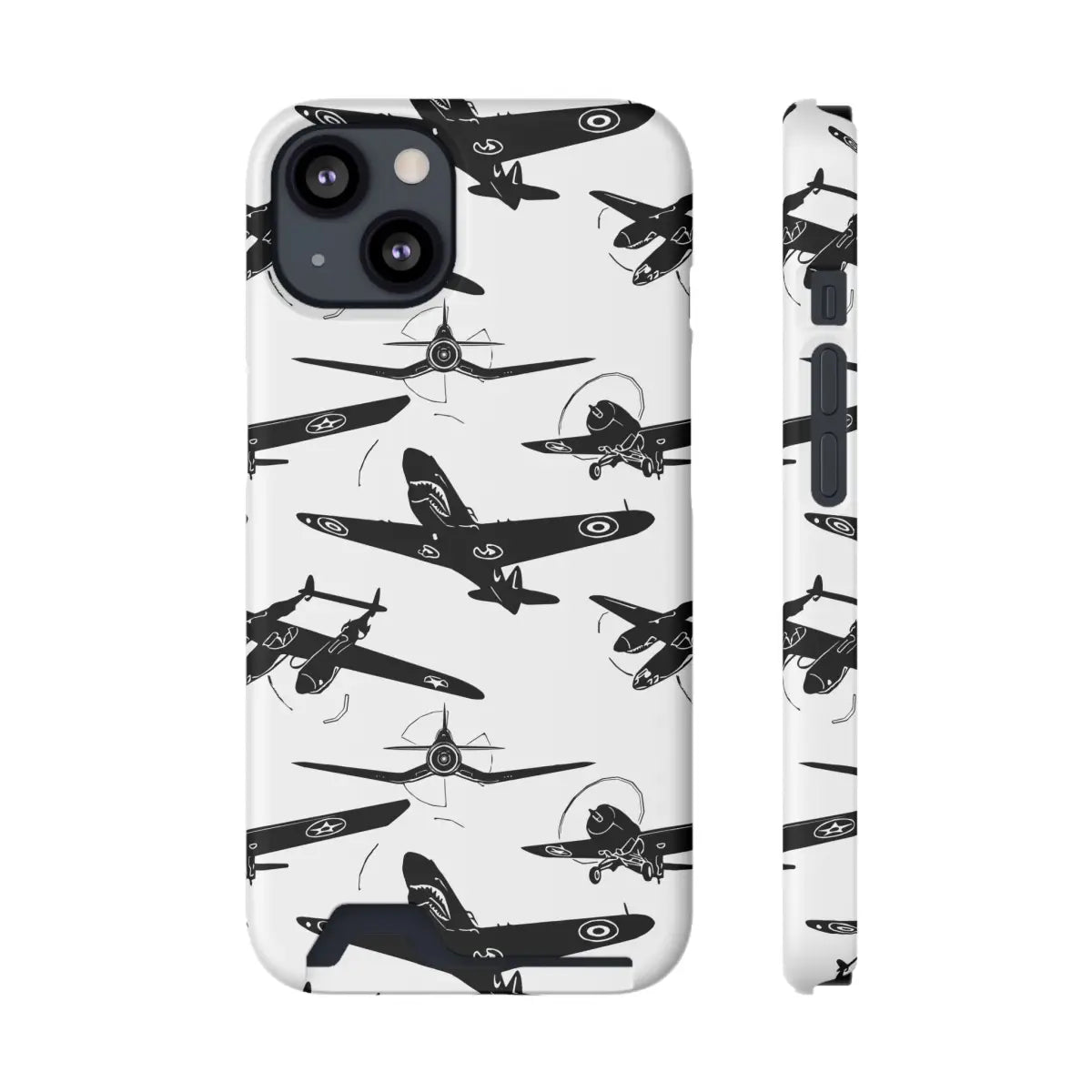 Vintage Warbird Airplane Phone Case with Card Holder - Perfect for Aviation Lovers - Gifts pilots - apparel