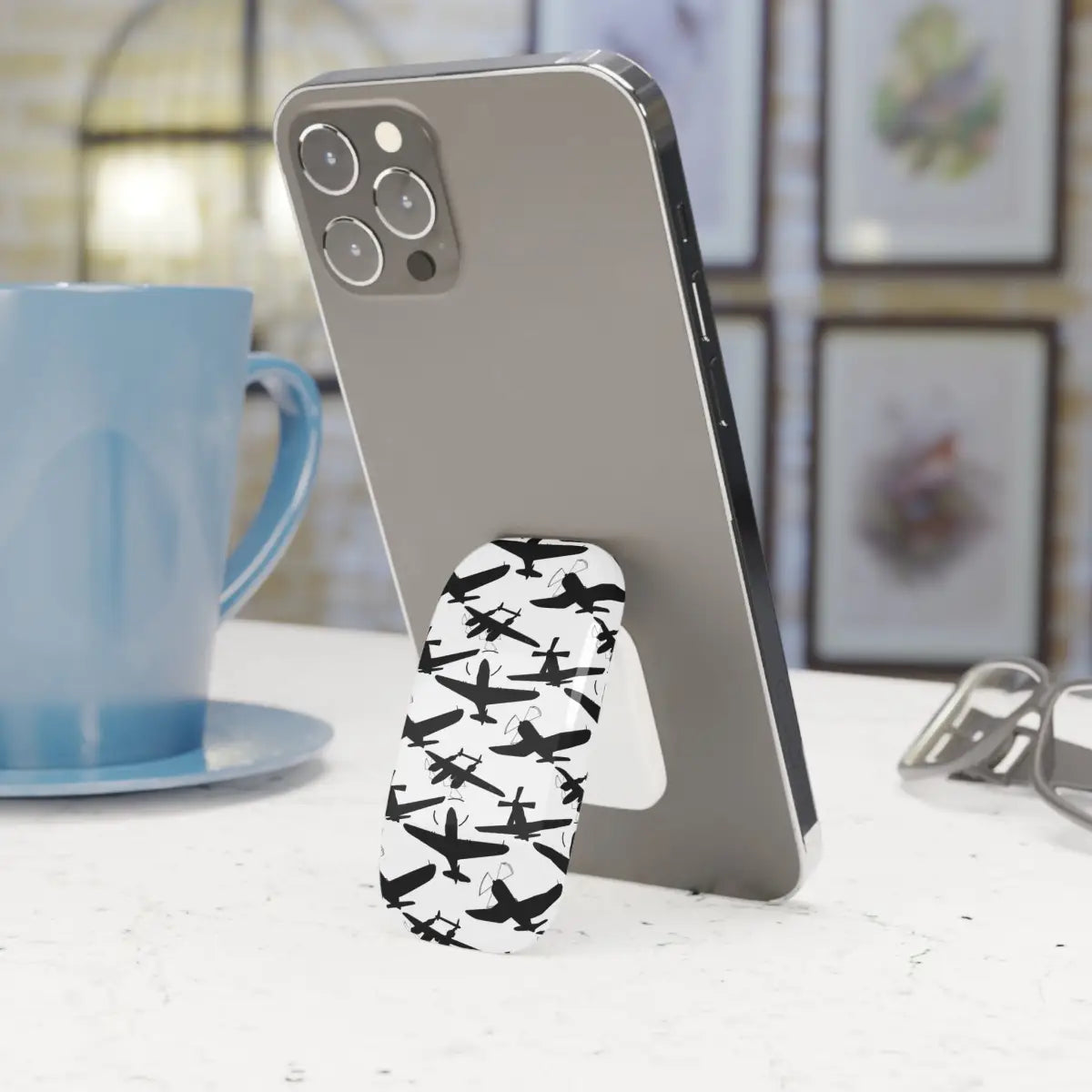 Warbird Aviation-Themed Phone Click-On Grip - Airplane Design - Accessories - Gifts for pilots - Aviation apparel