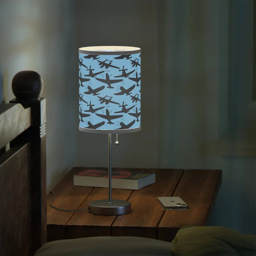 Warbird Silhouette Table Lamp - Modern Home Decor - Gifts for pilots - Aviation apparel