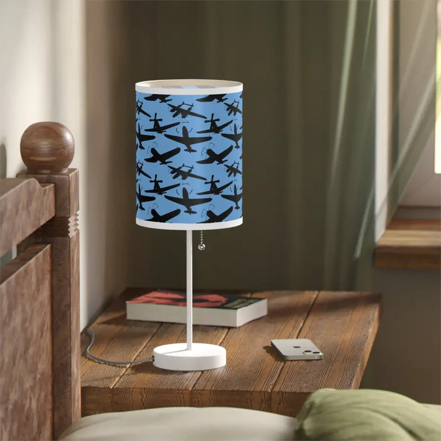 Warbird Silhouette Table Lamp - Modern Home Decor - Gifts for pilots - Aviation apparel