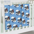 Warbird Whimsy Baby Blanket – Cartoon P-40 Flying Tiger - Home Decor - Pilot gifts - WWII warbird t-shirt