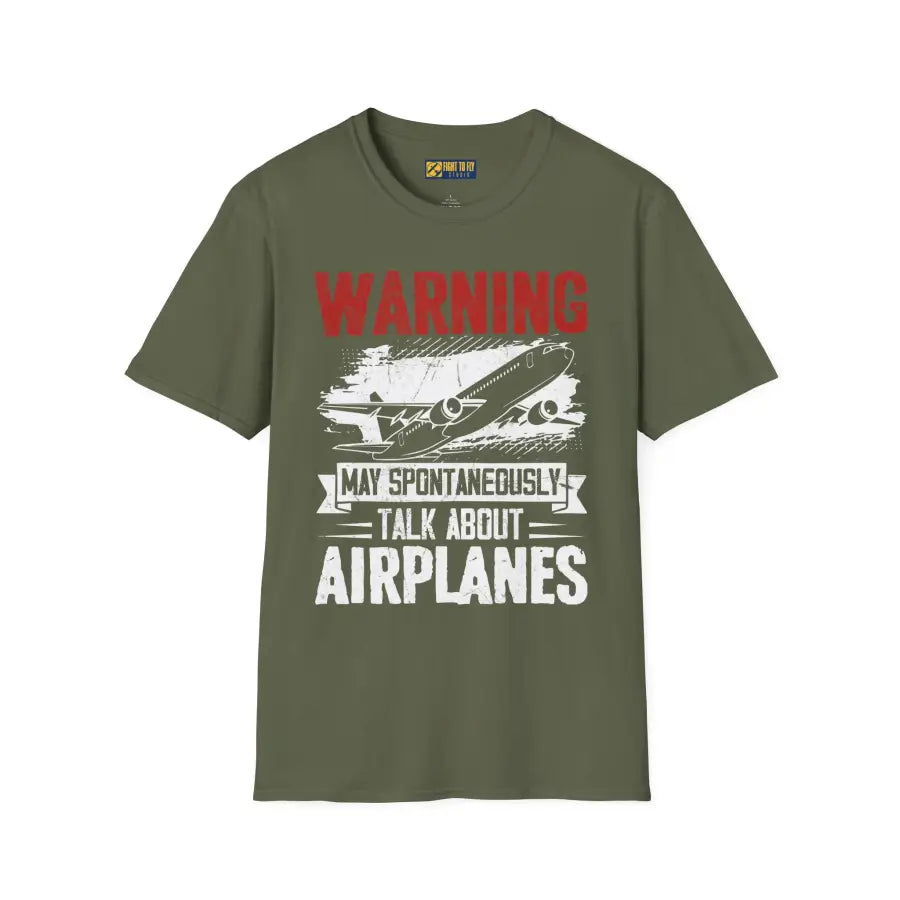 Warning Airplane Enthusiast - T-Shirt - Pilot gifts - WWII warbird t-shirt
