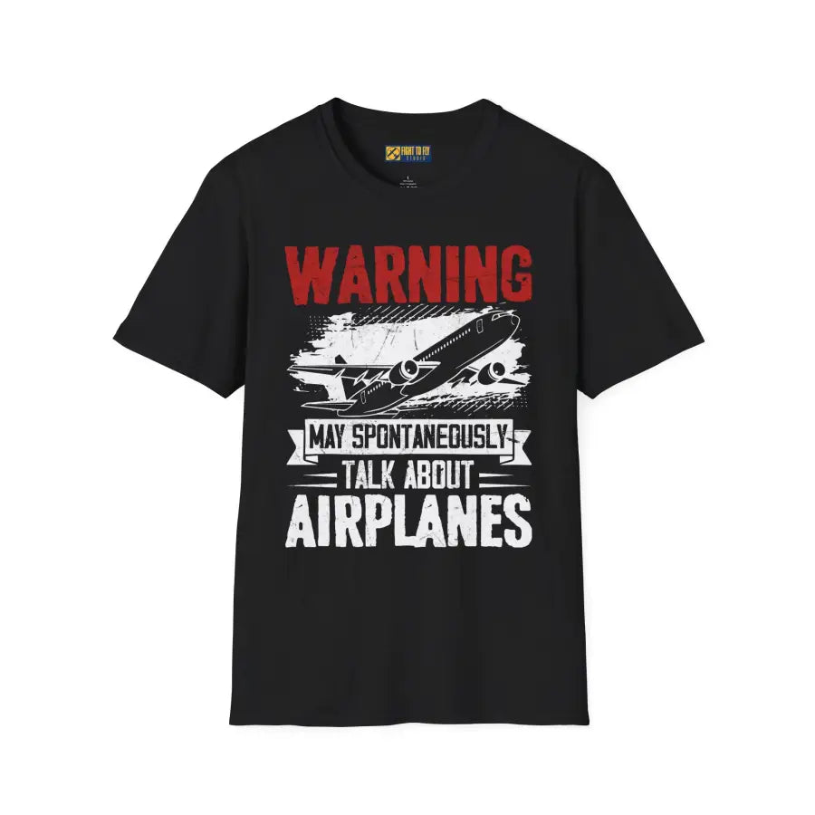 Warning Airplane Enthusiast - T-Shirt - Pilot gifts - WWII warbird t-shirt