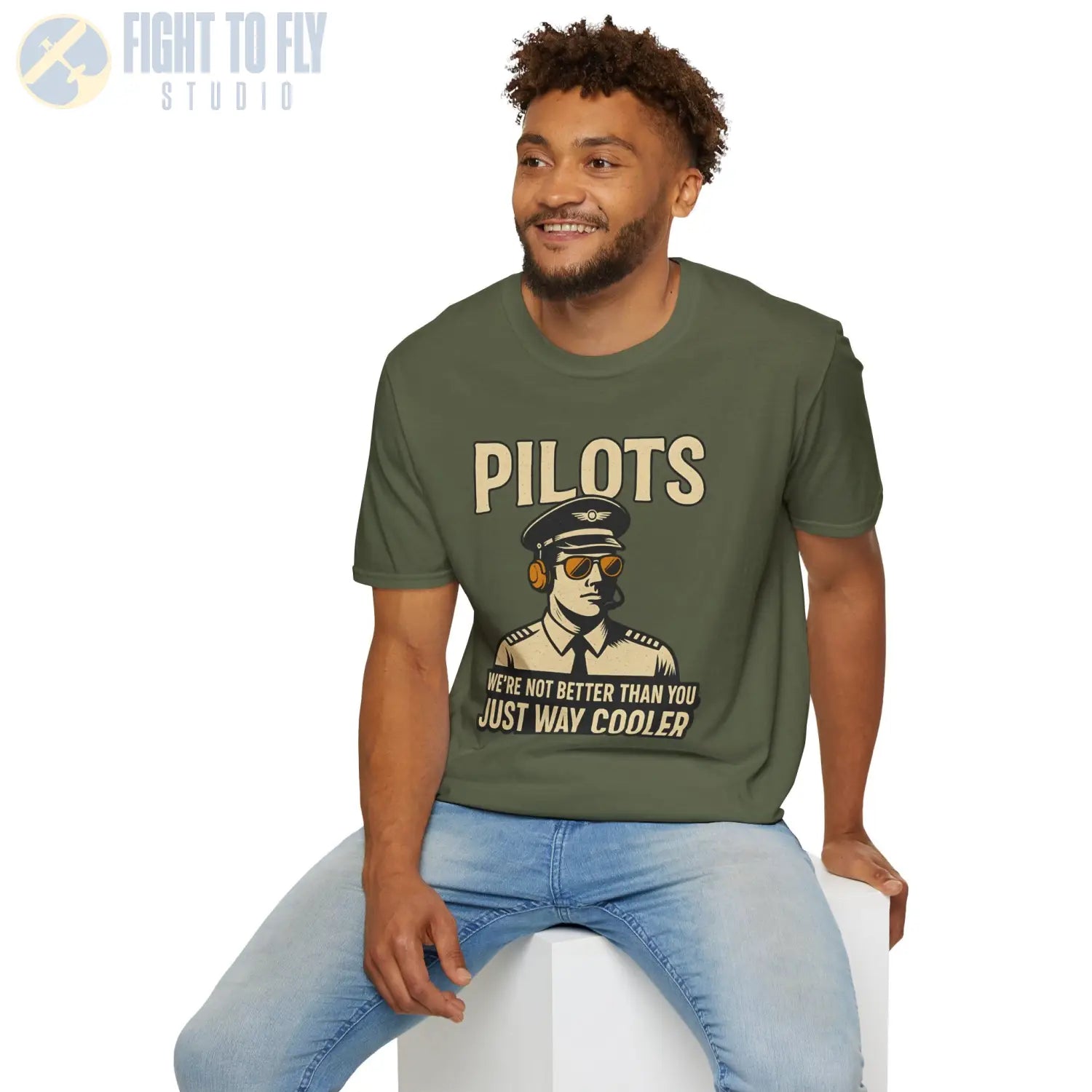 We’re Not Better Than You Just Way Cooler - Modern Male Pilot T-Shirt - gifts - WWII warbird t-shirt