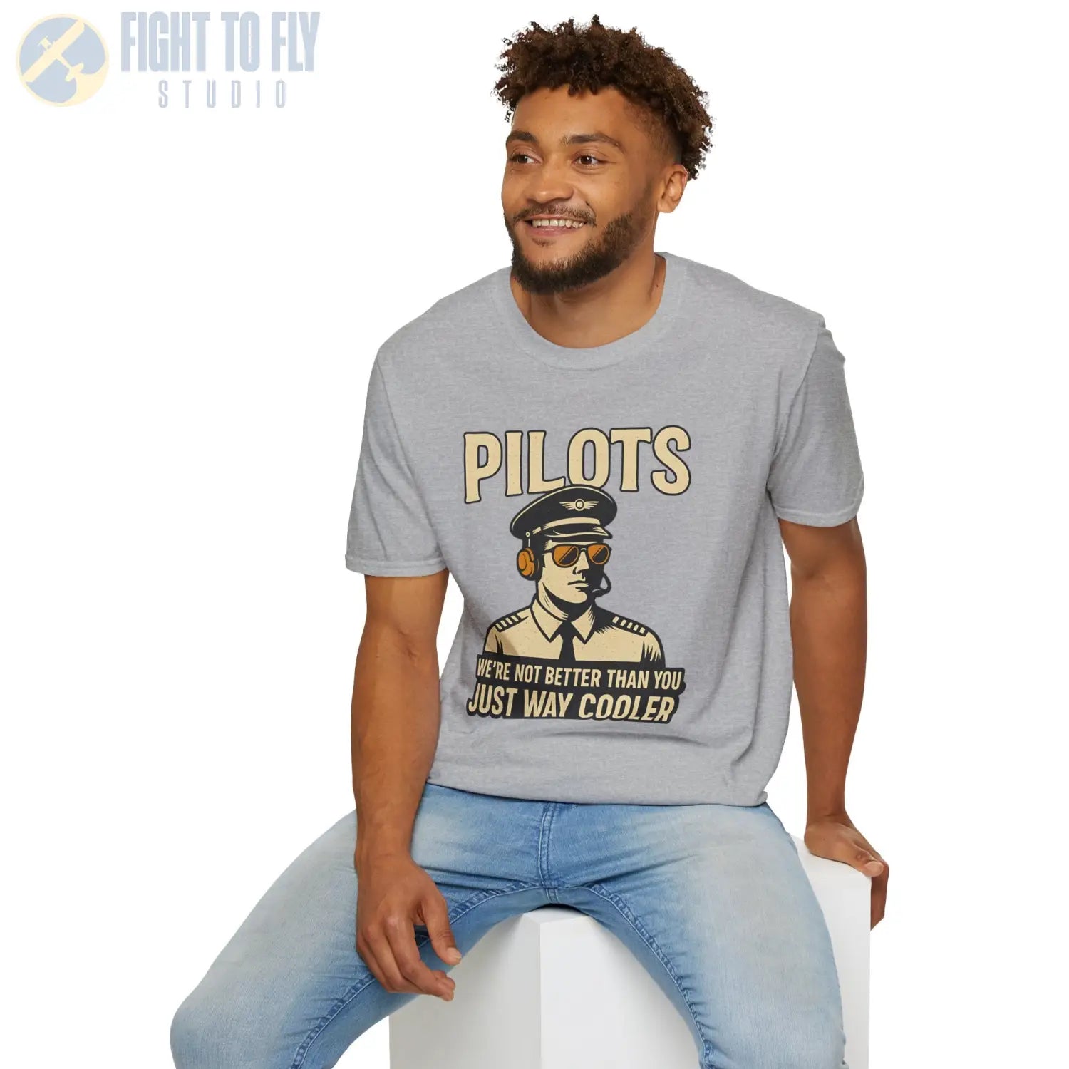 We’re Not Better Than You Just Way Cooler - Modern Male Pilot T-Shirt - gifts - WWII warbird t-shirt