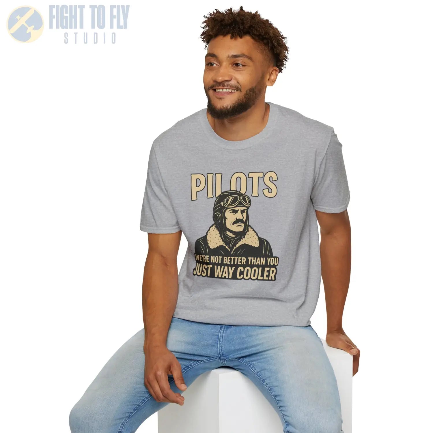We’re Not Better Than You Just Way Cooler - Vintage Male Pilot T-Shirt - gifts - WWII warbird t-shirt