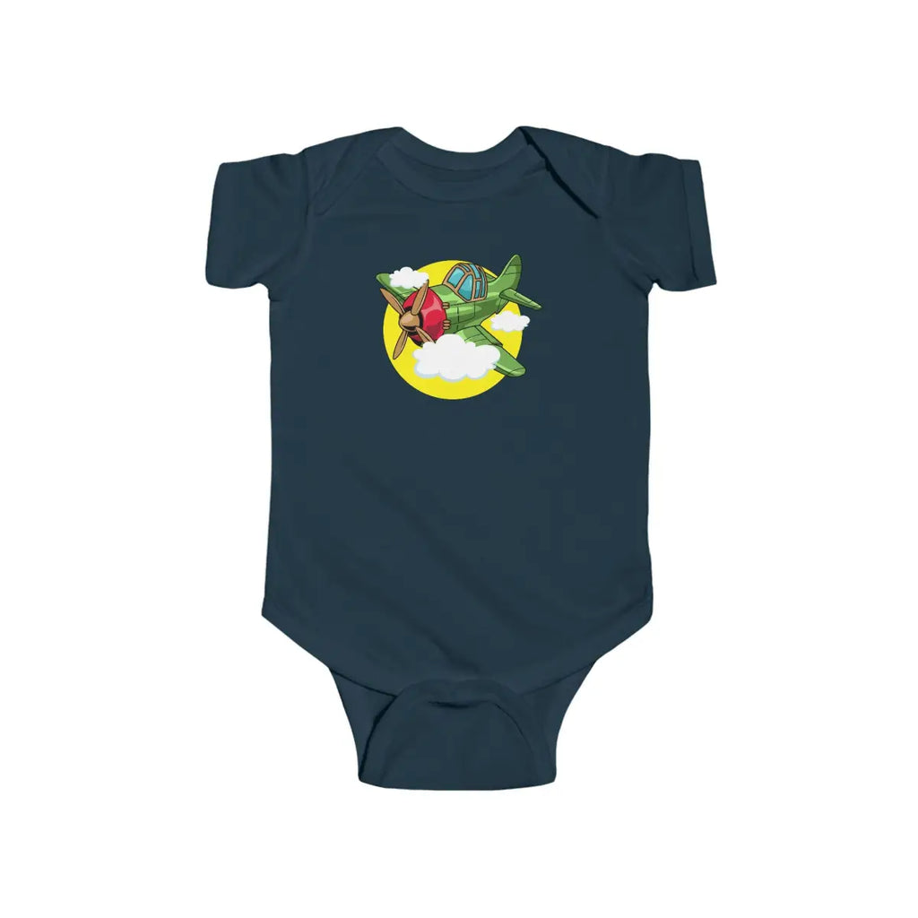 Whimsical Airplane Infant Bodysuit - Kids clothes - Pilot gifts - WWII warbird t-shirt