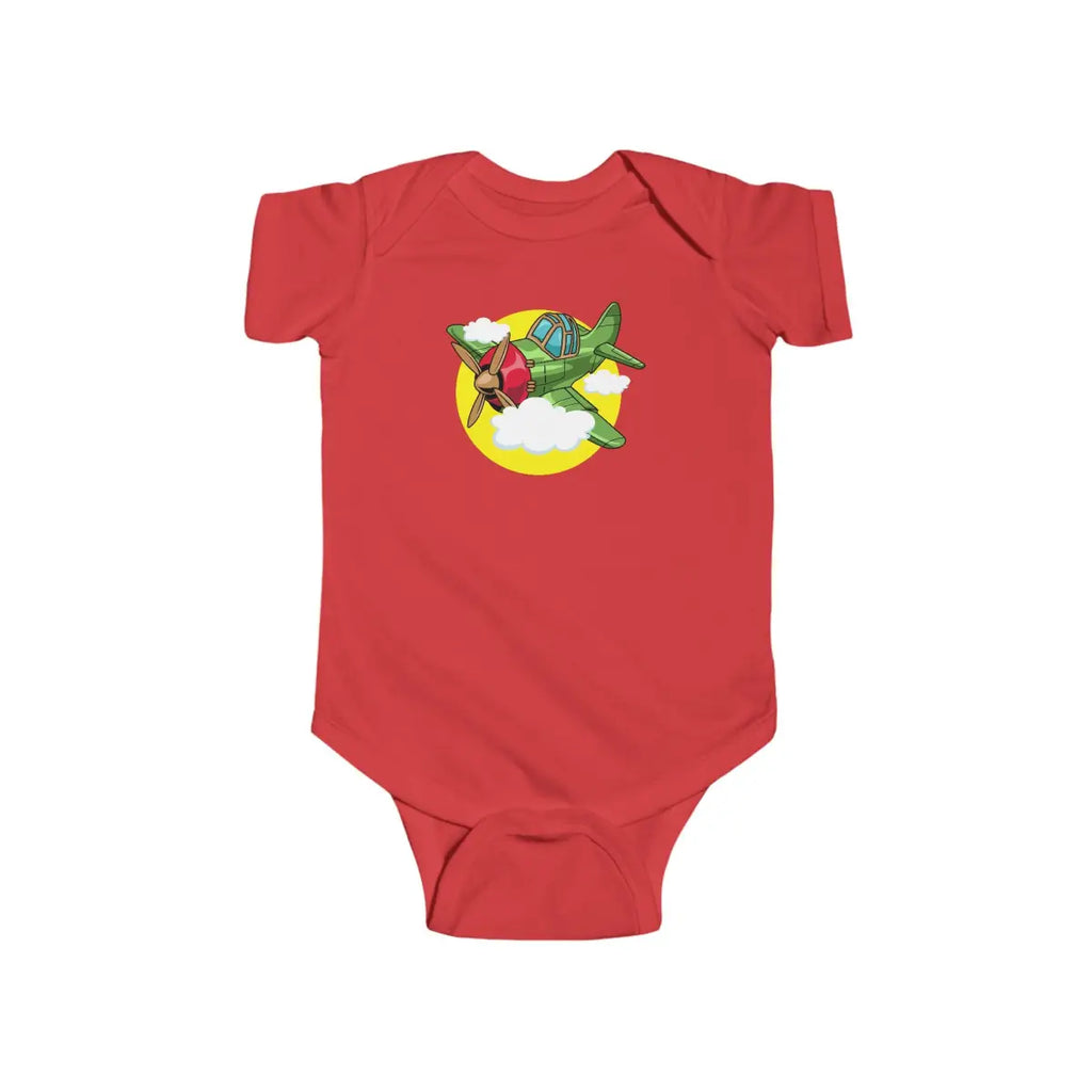 Whimsical Airplane Infant Bodysuit - Kids clothes - Pilot gifts - WWII warbird t-shirt