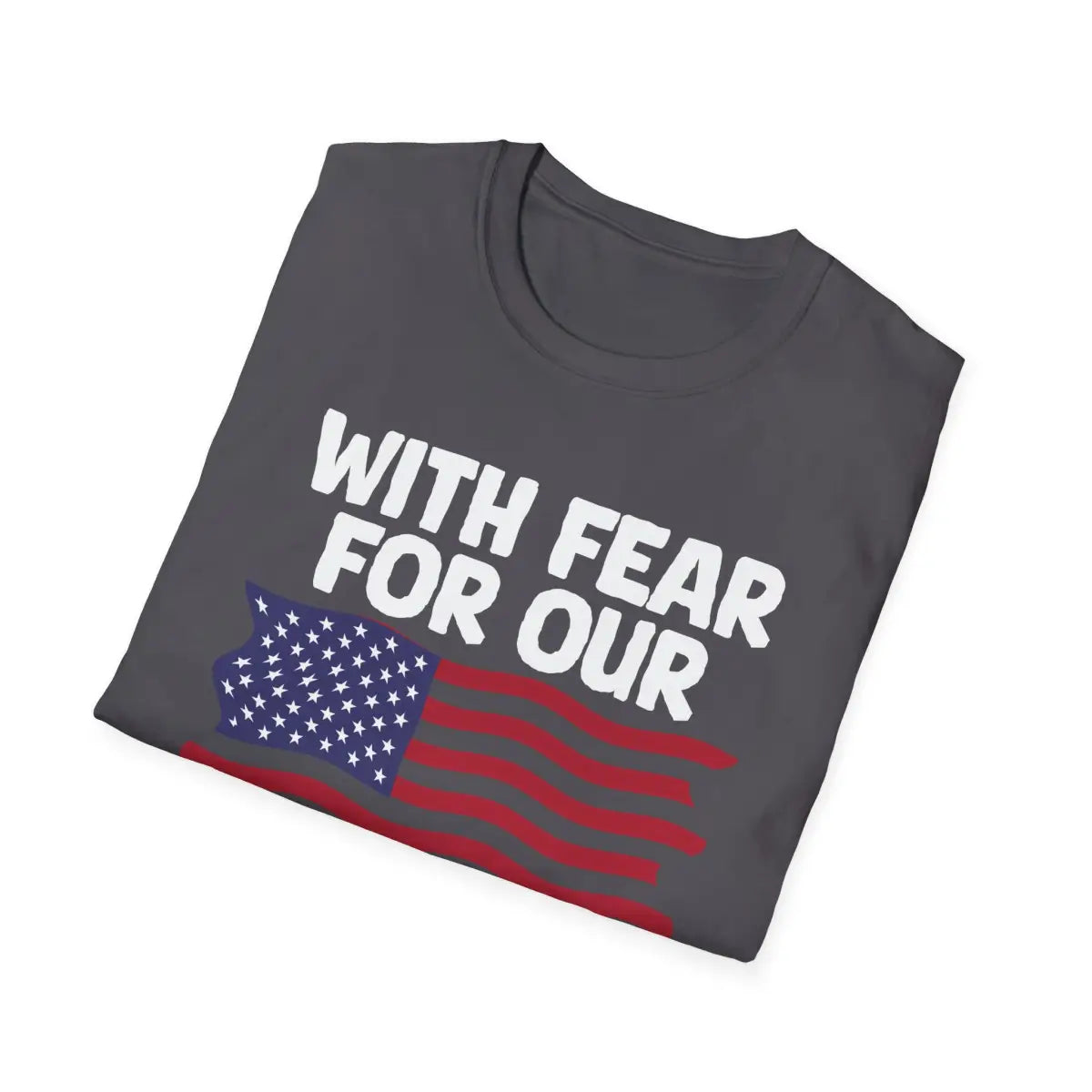 With Fear For Our Democracy - Flag - T-Shirt - Pilot gifts - WWII warbird t-shirt
