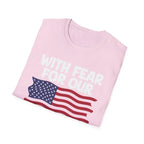 With Fear For Our Democracy - Flag - T-Shirt - Pilot gifts - WWII warbird t-shirt