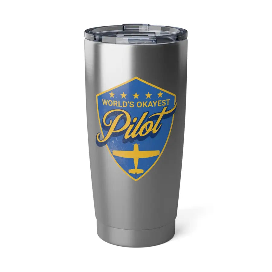 World’s Okayest Pilot 20oz Tumbler - Mug - gifts - WWII warbird t-shirt