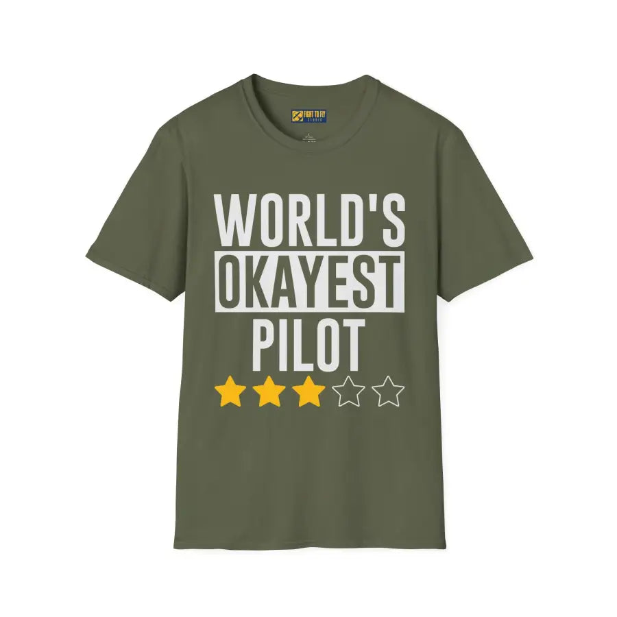 World’s Okayest Pilot - T-Shirt - gifts - WWII warbird t-shirt